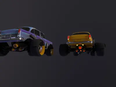 CyberPunk Car Low-poly 3D model sci fi pbr Low-poly 3D model