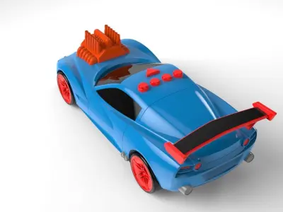 Remote race car 3D model
