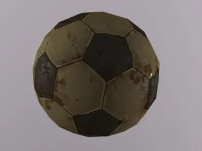 Old Soccer Ball Low-poly 3D model