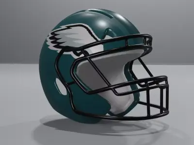 Philadelphia Eagles Football Helmet 3D model