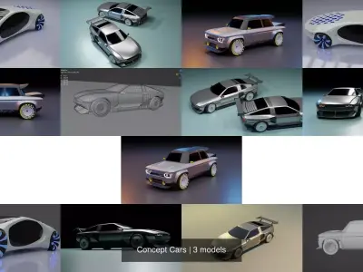 Concept Cars 3D Model Pack