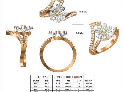 exclusive diamond Ring  Free 3D print model