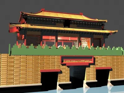  Chinese ancient house  3D model purchase
