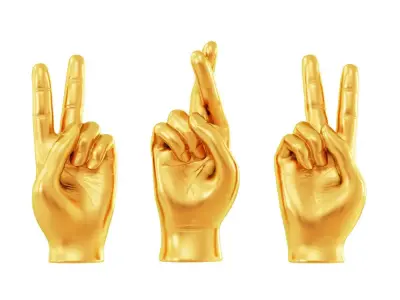 Sculpture Hands Sign 3 3D model