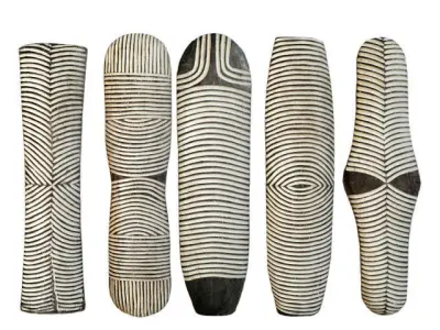 Zulu Elongated Shields 2 3D model