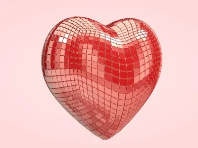 Heart - Disco Heart Low-poly 3D model