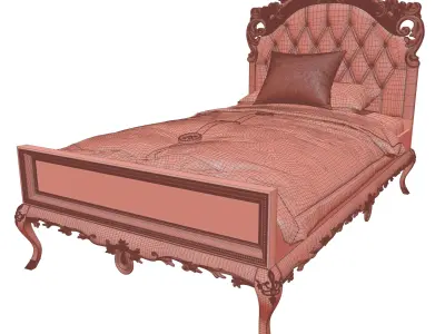 Venedik Bed Low-poly 3D model
