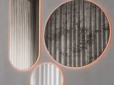 215 inbani strato round and oval mirror by NORM architects 00 3D model
