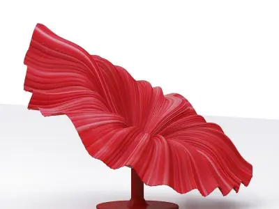 contemporary Armchair Low-poly 3D model