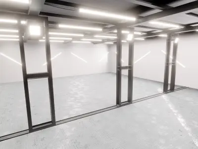 Car studio interior 3D model