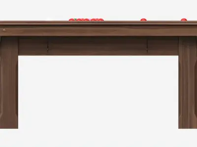 Billiard Snooker Table Full 02 3D model