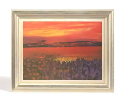 Andrea Razzaauti Painting of Irish Poppy Field Wall Art PBR 3D model