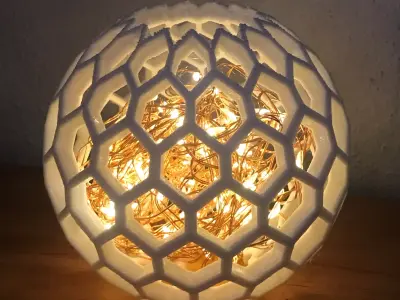 Shadow Light Lamp - hexagon 3D print model