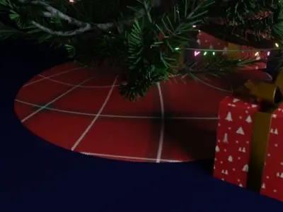 Realistic cristmass tree and cristmass bals 3D model