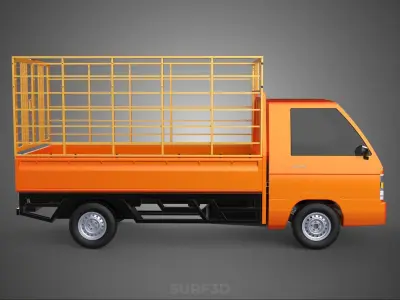 ANIMAL LIVESTOCK CATTLE POULTRY SHEEP COW PICKUP CAR TRUCK CAGE 3D model