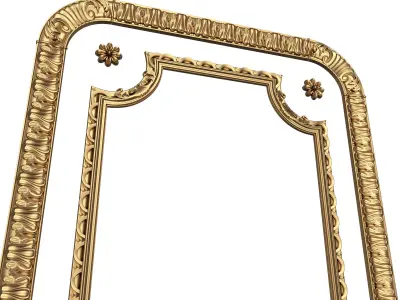 Carved Decoration Panel for CNC 09 Low-poly 3D model