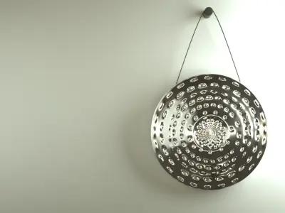 Hammered Metal Gong  Free 3D model