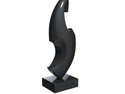 model sculpture 2 shark 3D model