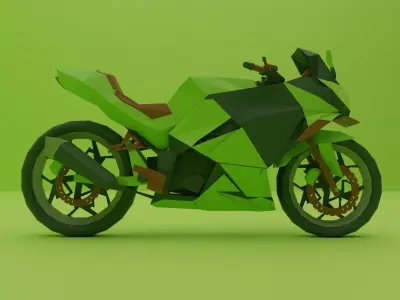 This is a Kawasaki like Bike Model 3D model