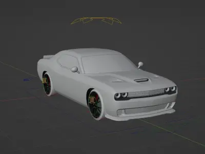 Dodge Challenger SRT Low-poly 3D model