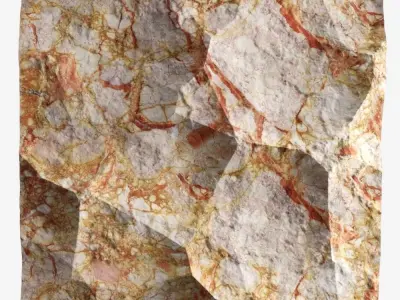 330-RockPanel sandstone rock wall art 3D model