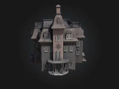 Haunted Manor Timeless Terror in a Grand Forgotten Home 3D model