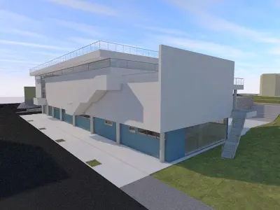 ARCHITECTURAL MUSEUM for Archicad with plans obj and fbx  3D model