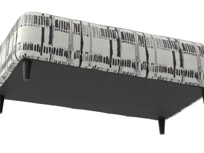 Accent Ottoman Low-poly 3D model