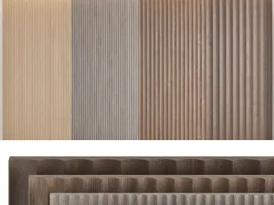 Wood panels set7 3D model