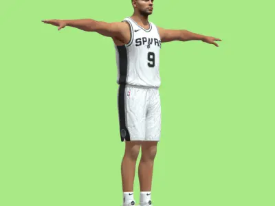 T-Pose Tony Parker San Antonio Spurs 3D model