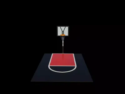 outdoor basketball court 3D model