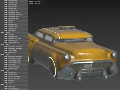 Futuristic flying car 5 3D model
