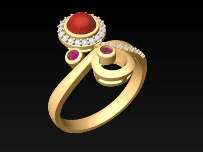 Stone Rings - Womens Rings - N719024 3D print model