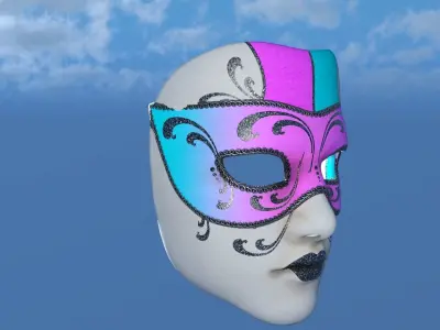 Fun mask carnival 3D model