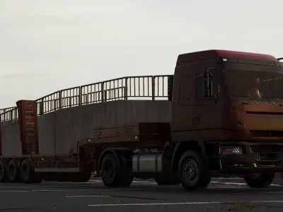 Truck Levo T2580 - Unreal Engine Project Low-poly 3D model