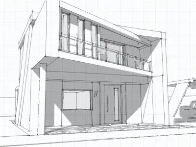 modern house K120 Low-poly 3D model