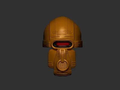 helmet high poly sculpt 3d printable  3D model 57