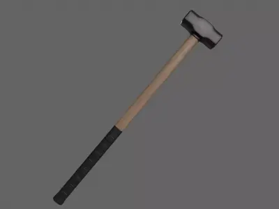 PBR Sledge Hammer V2c Low-poly 3D model