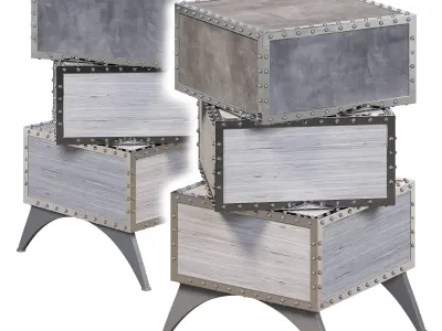 Trio Side Table By Elve Luxury 3D model