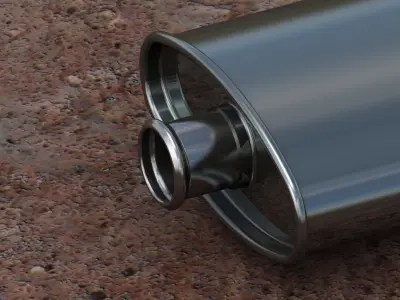 Intermediate muffler 3D model