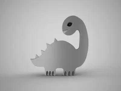 Abstract Dinosaur Ornament 3D print model
