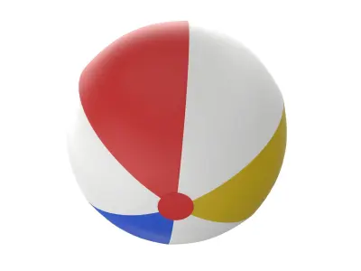 Beach ball 3D model 2