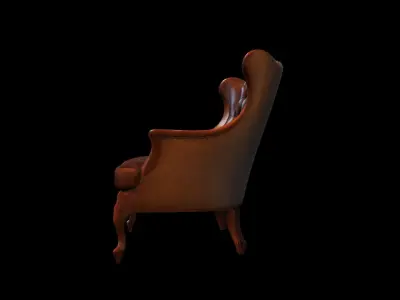 3d Model Features Interior With Comfortable Side Chair   3D model