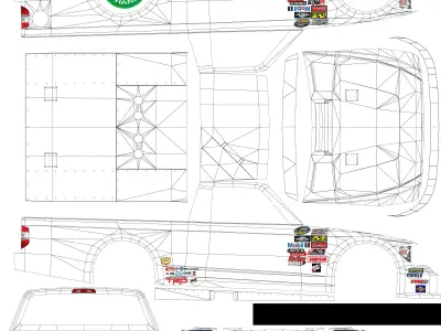 Toyota Tundra - CampingWorldSeries Low-poly 3D model