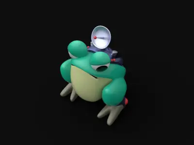 GunBound A-frog Low-poly 3D model