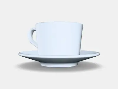 IKEA 365 Cup with saucer Low-poly 3D model
