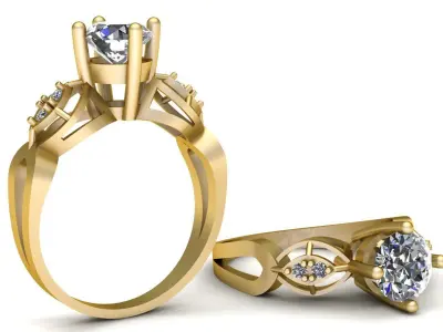 LUXURY DIOMOND RING FOR WOMEN 3D PRINTABLE MODEL 3D print model