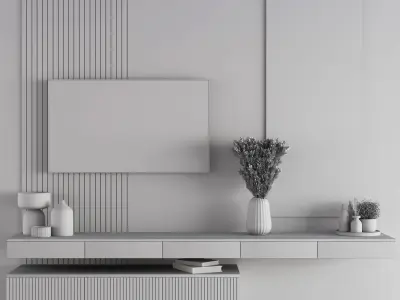 Bedroom Furniture Composition 01 3D model