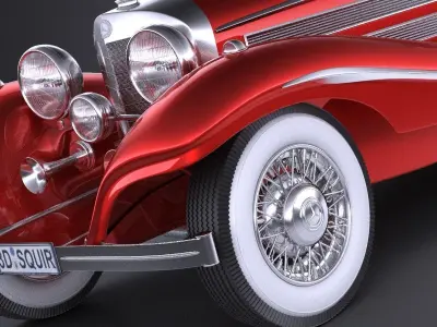 Mercedes 540K 1936 VRAY 3D model