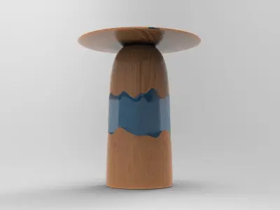 Desert Side Table Low-poly 3D model